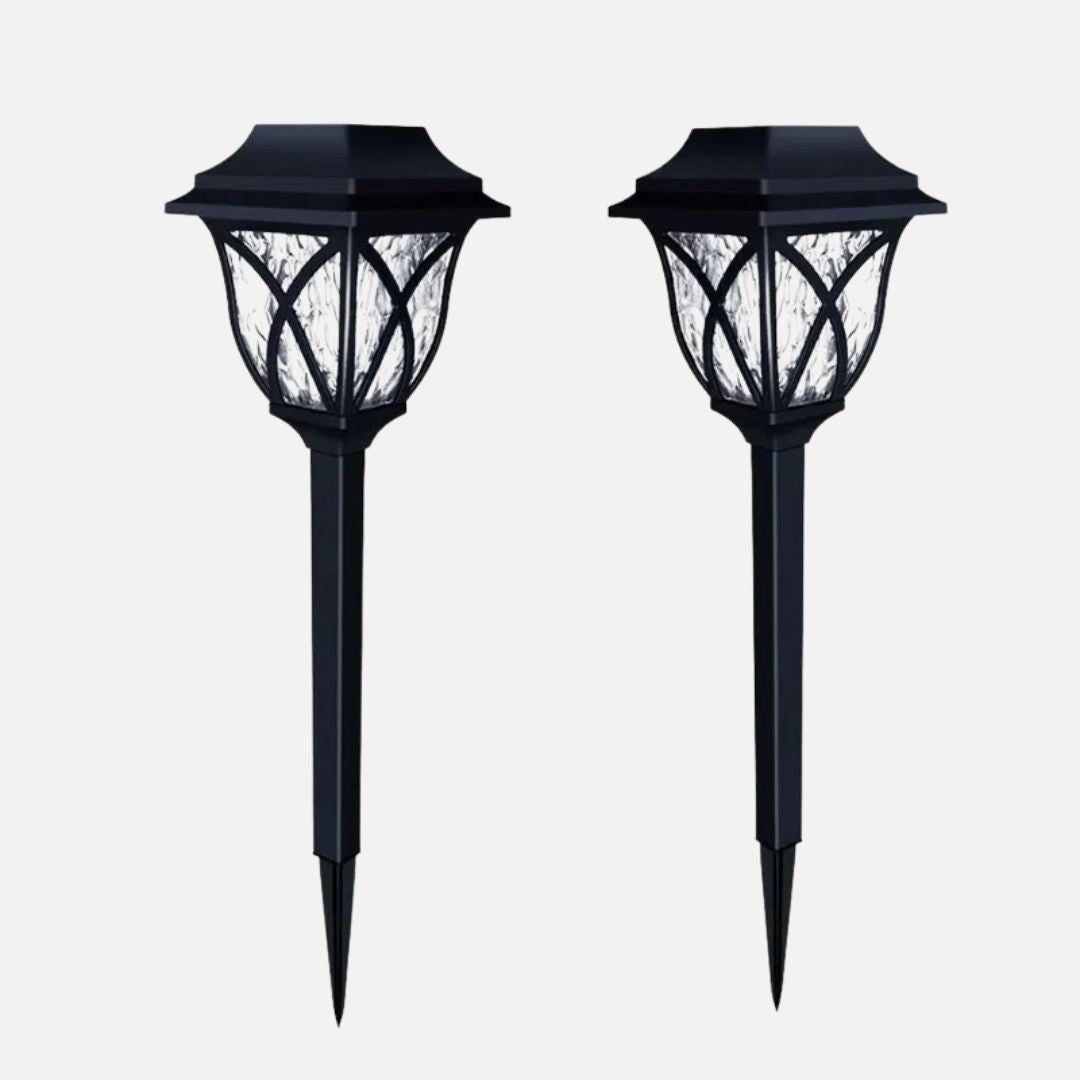 Solar Gartenleuchten LED Außen – Warmweiß, Wasserdicht, Auto Ein/Aus, 4er-Set