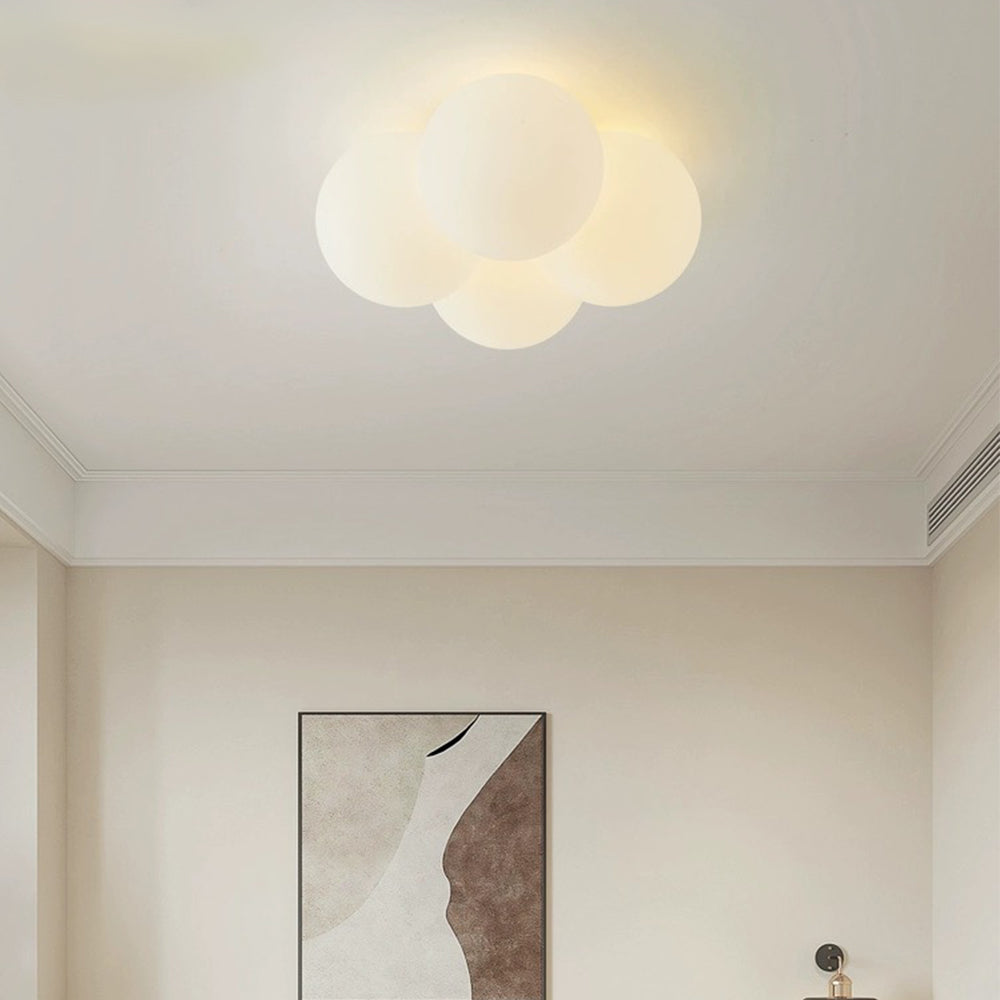 Moderne LED Deckenleuchte 42 cm – Wolkenblasen-Design für Wohnzimmer
