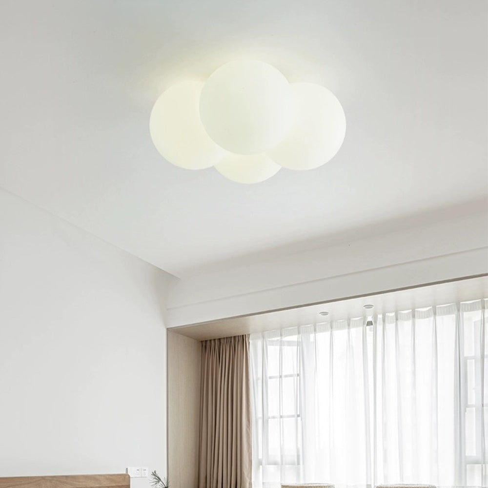 Moderne LED Deckenleuchte 42 cm – Wolkenblasen-Design für Wohnzimmer