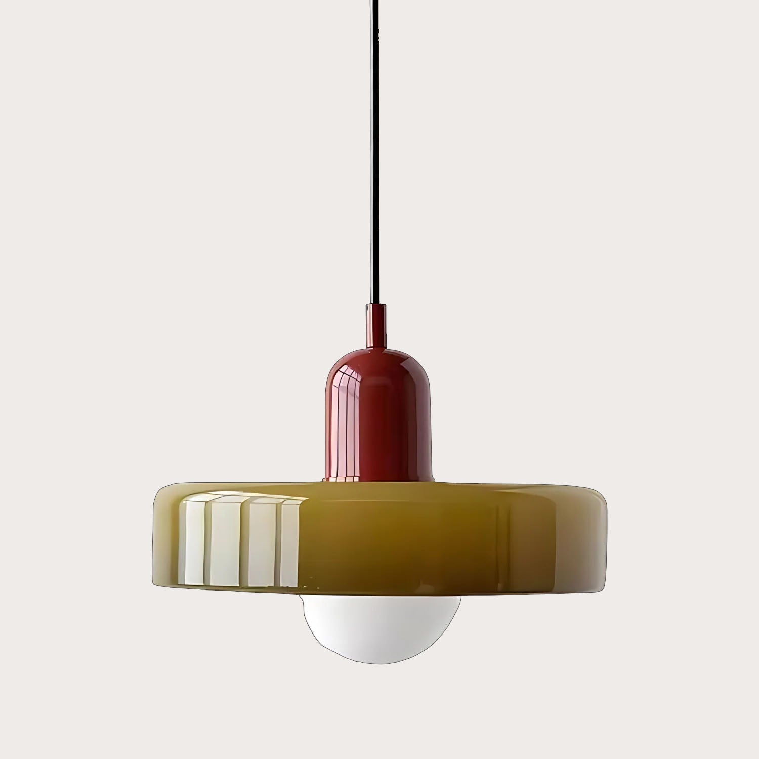Moderner Bauhaus LED Anhänger mit Gefrostetem Glas – 35 cm, Höhenverstellbar-1