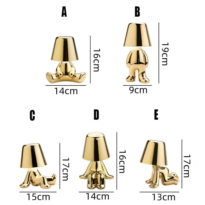 Goldene Tischlampe Kabellos – Dimmbar & Modern