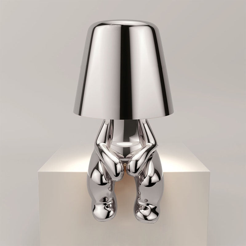 Goldene Tischlampe Kabellos – Dimmbar & Modern