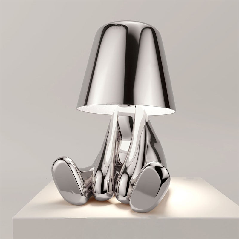 Goldene Tischlampe Kabellos – Dimmbar & Modern