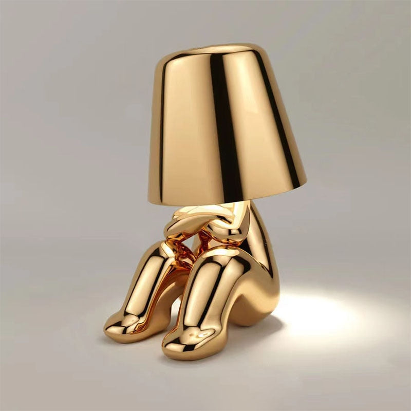 Goldene Tischlampe Kabellos – Dimmbar & Modern