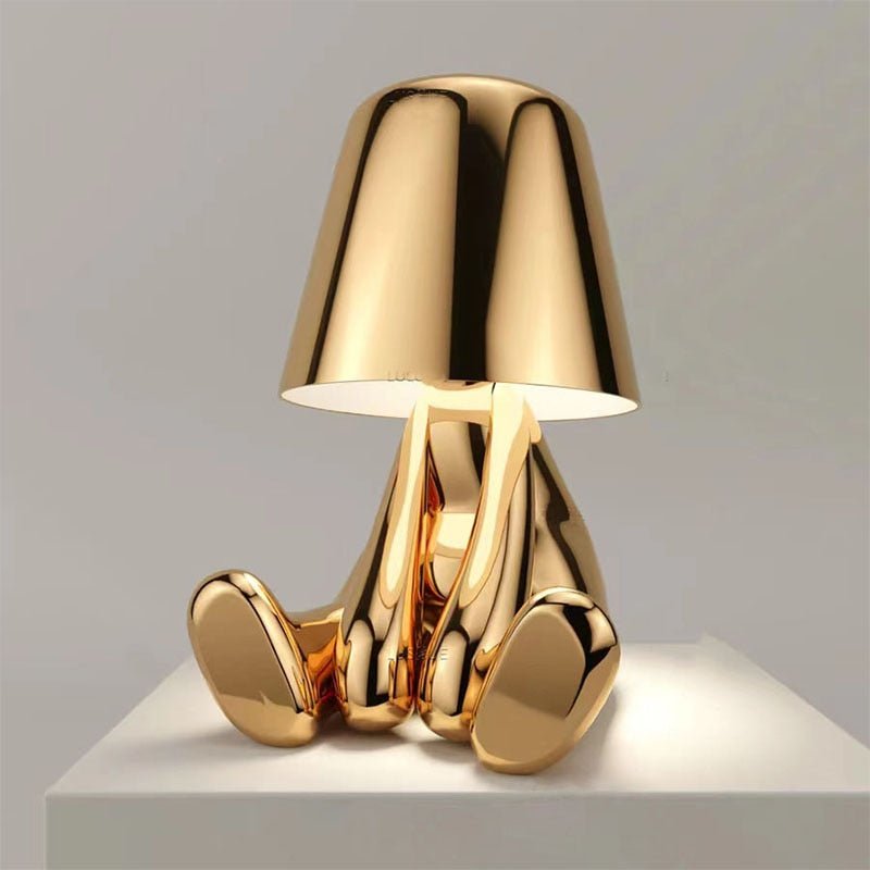 Goldene Tischlampe Kabellos – Dimmbar & Modern