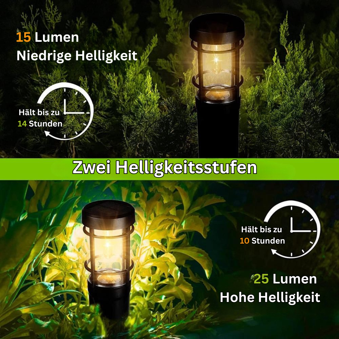 Solar Gartenlichter – 14h Leuchtdauer, IP65, Außen