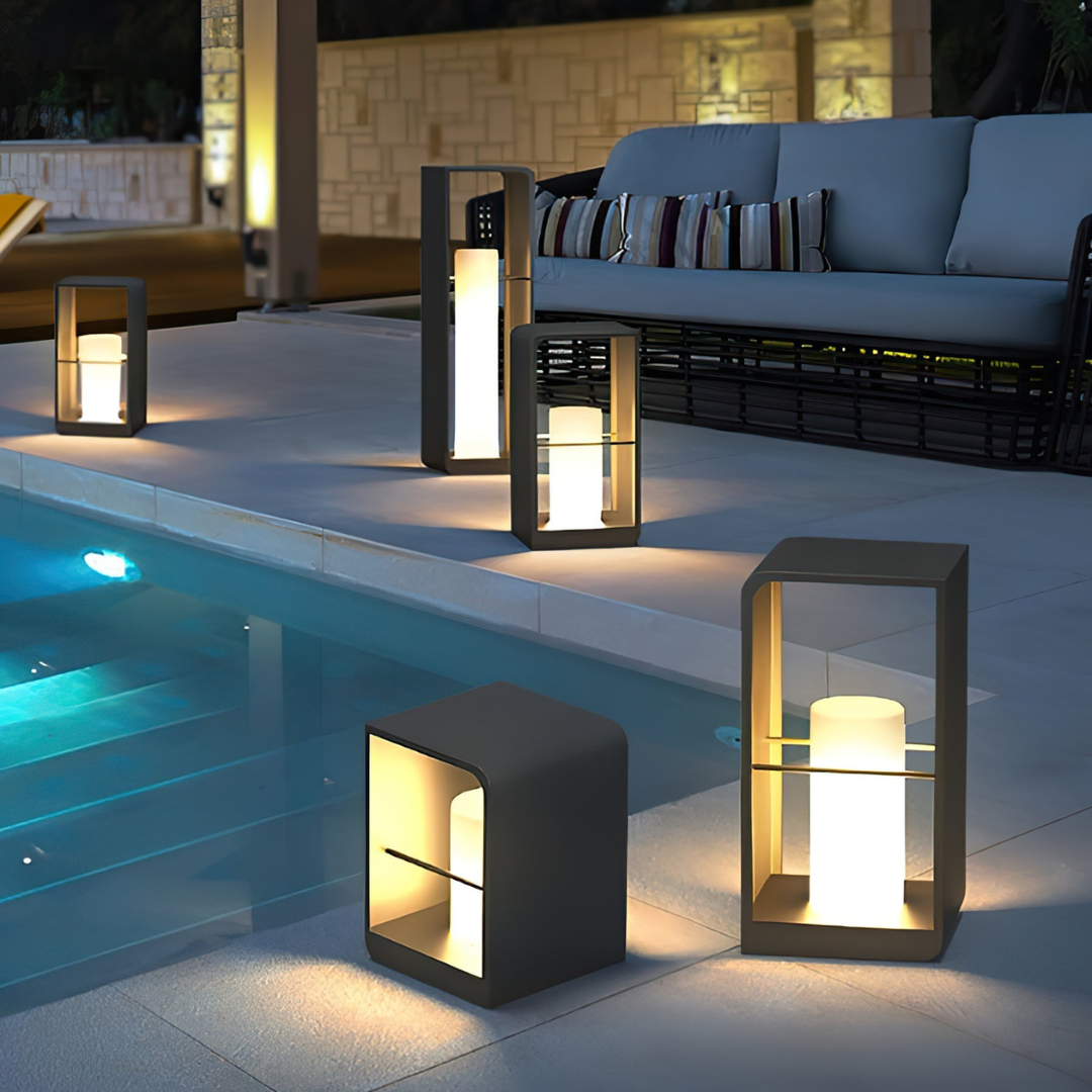 Wetterfeste LED Gartenlaterne für draußen mit warmweißem Licht – Edelstahl