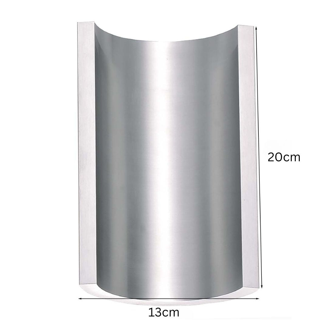 LED Außenwandleuchte Satin-Aluminium 5 Zoll 2-flammig Dimmbar