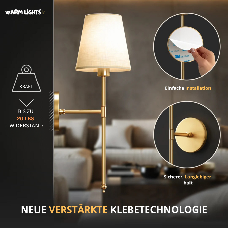 Kabellose LED Wandleuchten – Modern, Dimmbar für Wohnzimmer & Flur