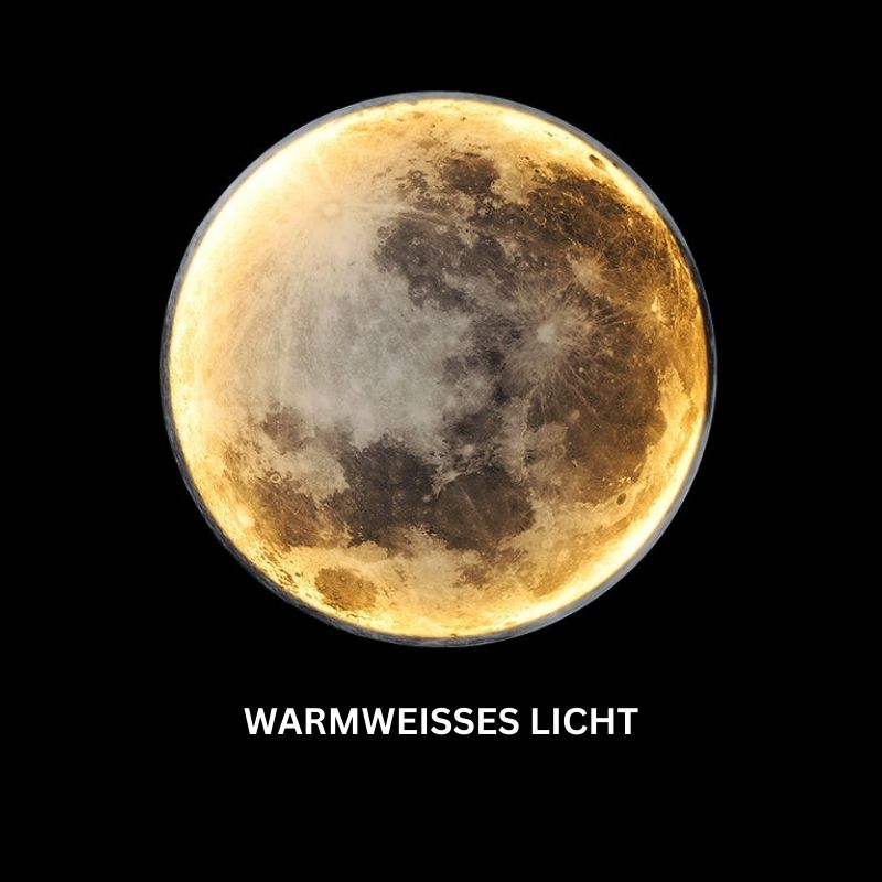 Moderne LED Wandleuchte in Weiß – Minimalistische Mondlampe für Innenräume