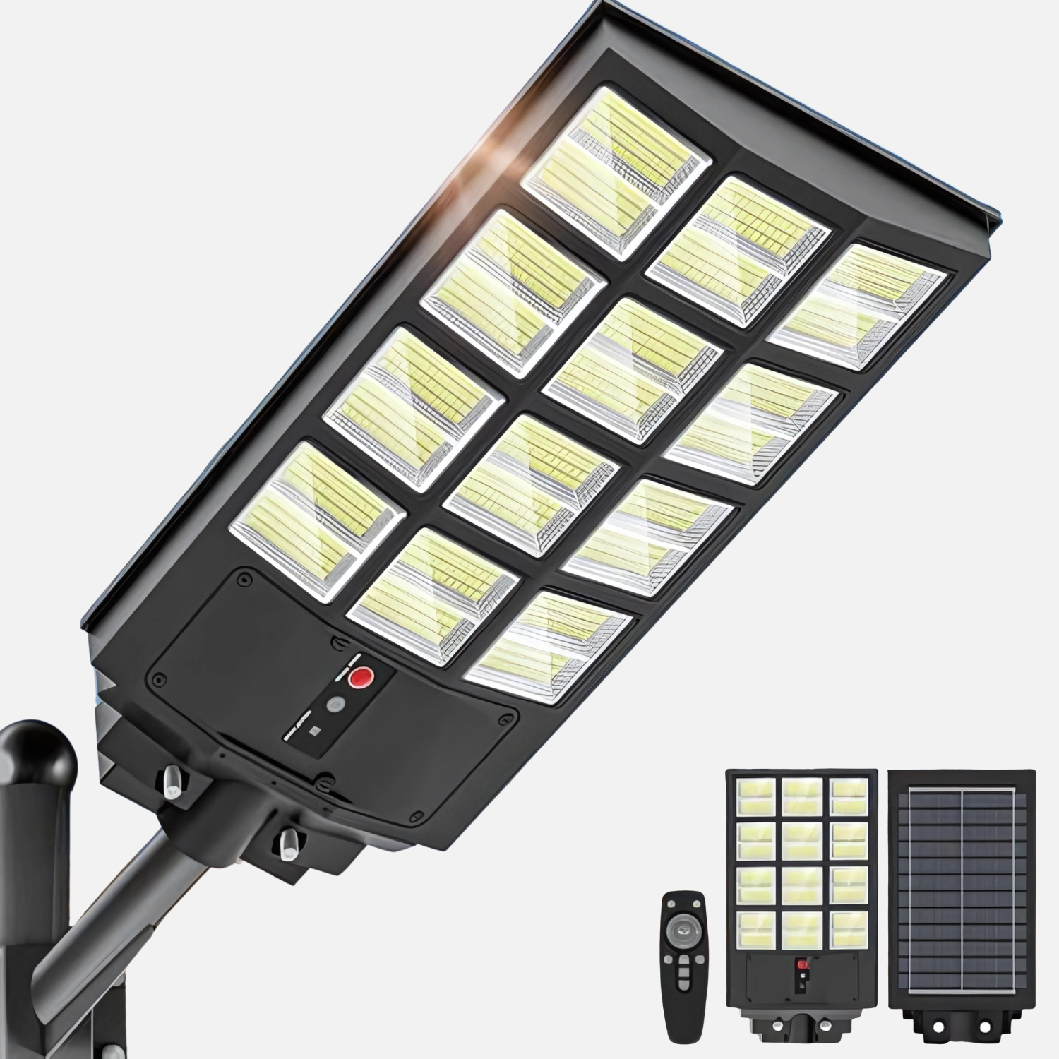 Solar-Straßenlampe mit Bewegungssensor – Wasserdichte LED-Außenleuchte