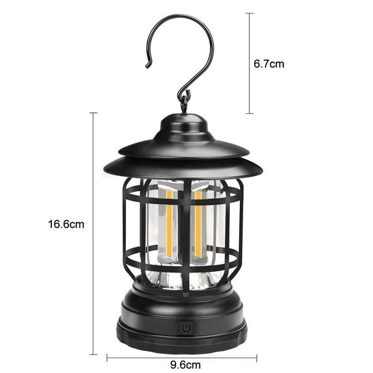 Retro Campinglampe – 360° LED, Magnetisch, Wasserdicht