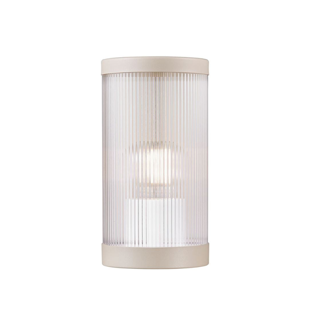 Moderne LED Wandleuchte aus Aluminium mit Rippenglas – 25W Max für Innenräume