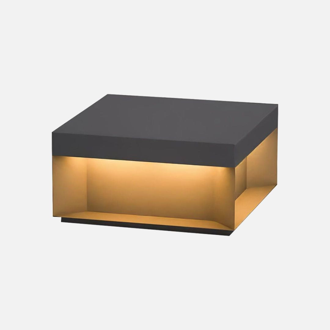 Moderne Außenleuchte mit LED – Quadratische Wandleuchte für Garten und Terrasse