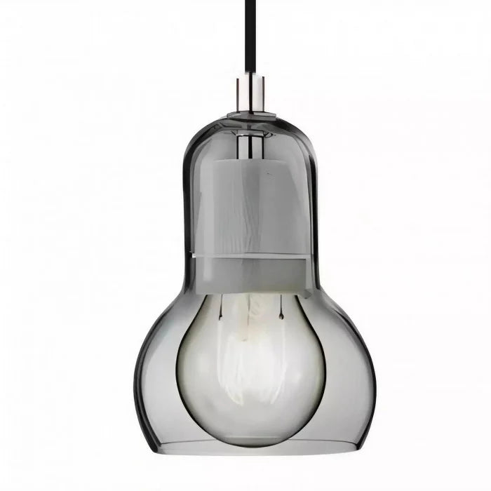 Retro Glas Pendelleuchte – E27, Ø11–18 cm, Klar/Amber/Rauch